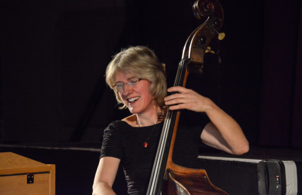 Marianne Windham, bass player, teacher and jazz promoter based in Guilford.